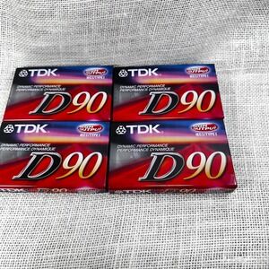 Lot of 4 TDK D90 Blank Audio Cassette Tapes High Output Dynamic Performance 90 M